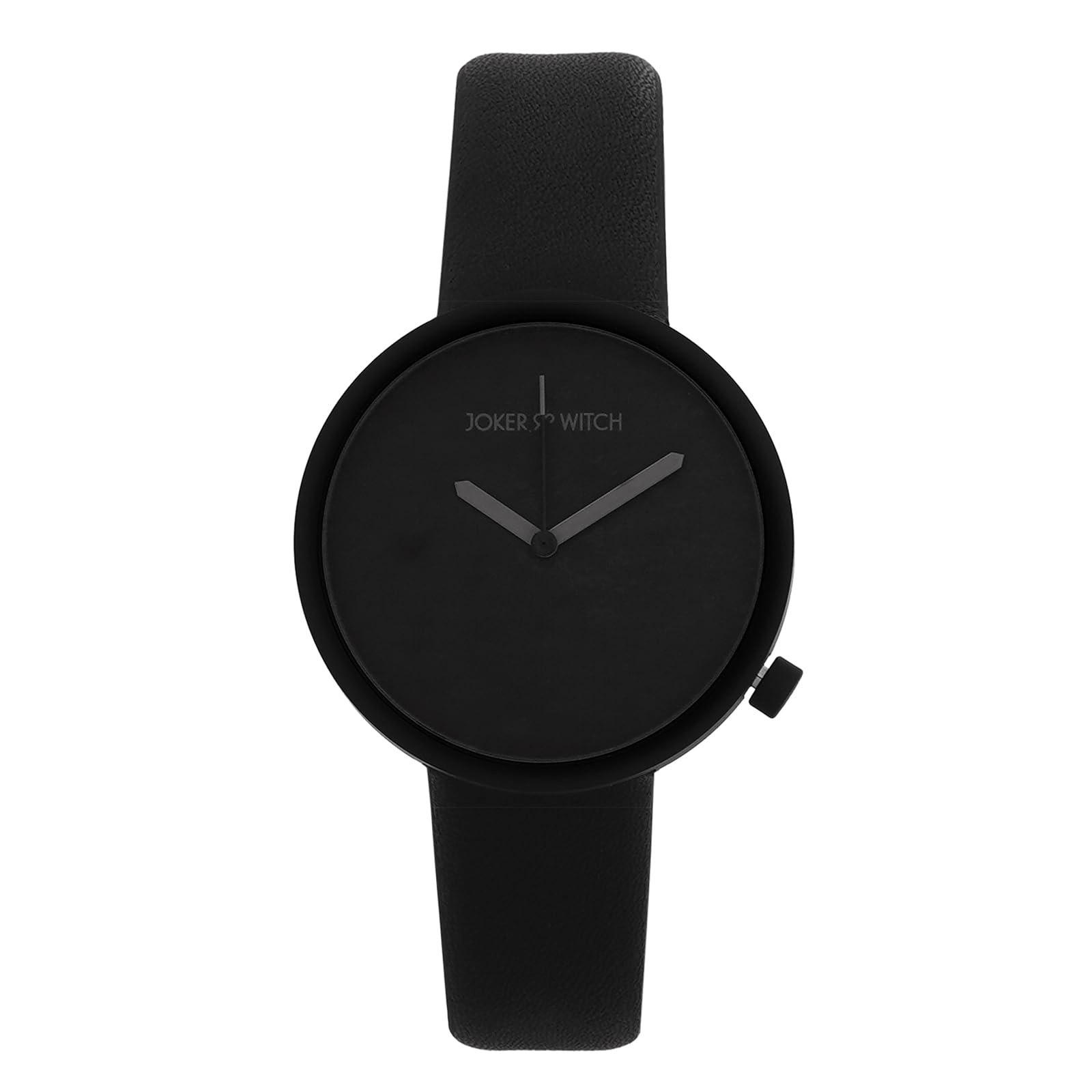 joker & witch Murdoc 42mm Black Dial 18mm Black Faux Leather Strap Watch for Men-picture-12