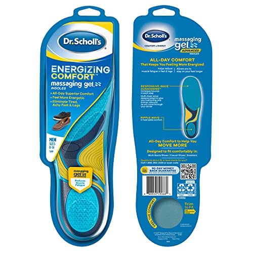 Dr. Scholl’s Comfort And Energy Massaging Gel Insoles, Men’s Size 8-14, 1 Pair #TOP1