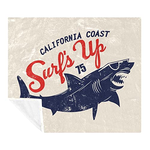 Couverture requin en microfibre de qualité supérieure plaid lit 150x130