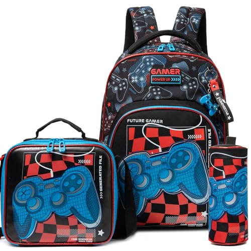 ZBAOGTW Backpacks for School Kids Backpack for Boys 8-12 Backpack for School Kindergarten Elementary Students Kids Travel Backpacks for Boys with Lunch Bag Pencil Case