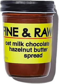 Fine & Raw Hazelnut Butter Spread 8 Ounce – Clean Ingredients, Vegan, and Organic Hazelnut Spread (Oat Milk Chocolate Hazelnut)