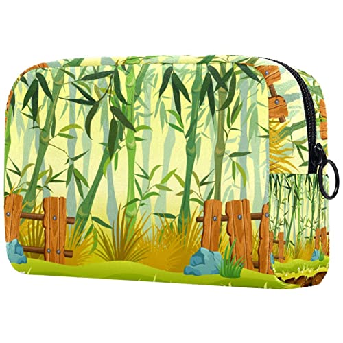 Große Kosmetiktasche, Reise-Kosmetik-Organizer, Bambuswald Cover