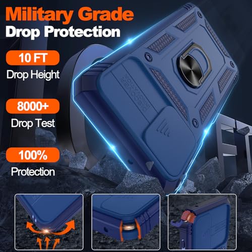 Coque Samsung Galaxy A12 antichoc militaire bleu avec vitres