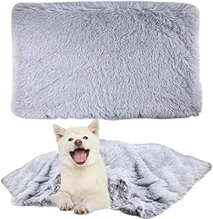 WXJ13 Fluffy Dog Blanket Grey Pet Mat Thick Fleece Dog Kitten Blanket 78 X 54 cm Faux Fur Cover Kitten Soft Plush Fleece Pet Throw Washable Fuzzy Blanket for Dogs and Cats
