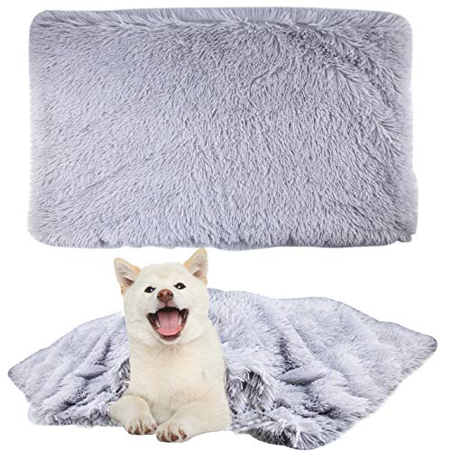 WXJ13 Couverture moelleuse pour chien - Gris - En polaire épaisse - 78 x 54 cm - Couverture en fausse fourrure - Couverture en polaire douce - Lavable - Pour chiens et chats Cover