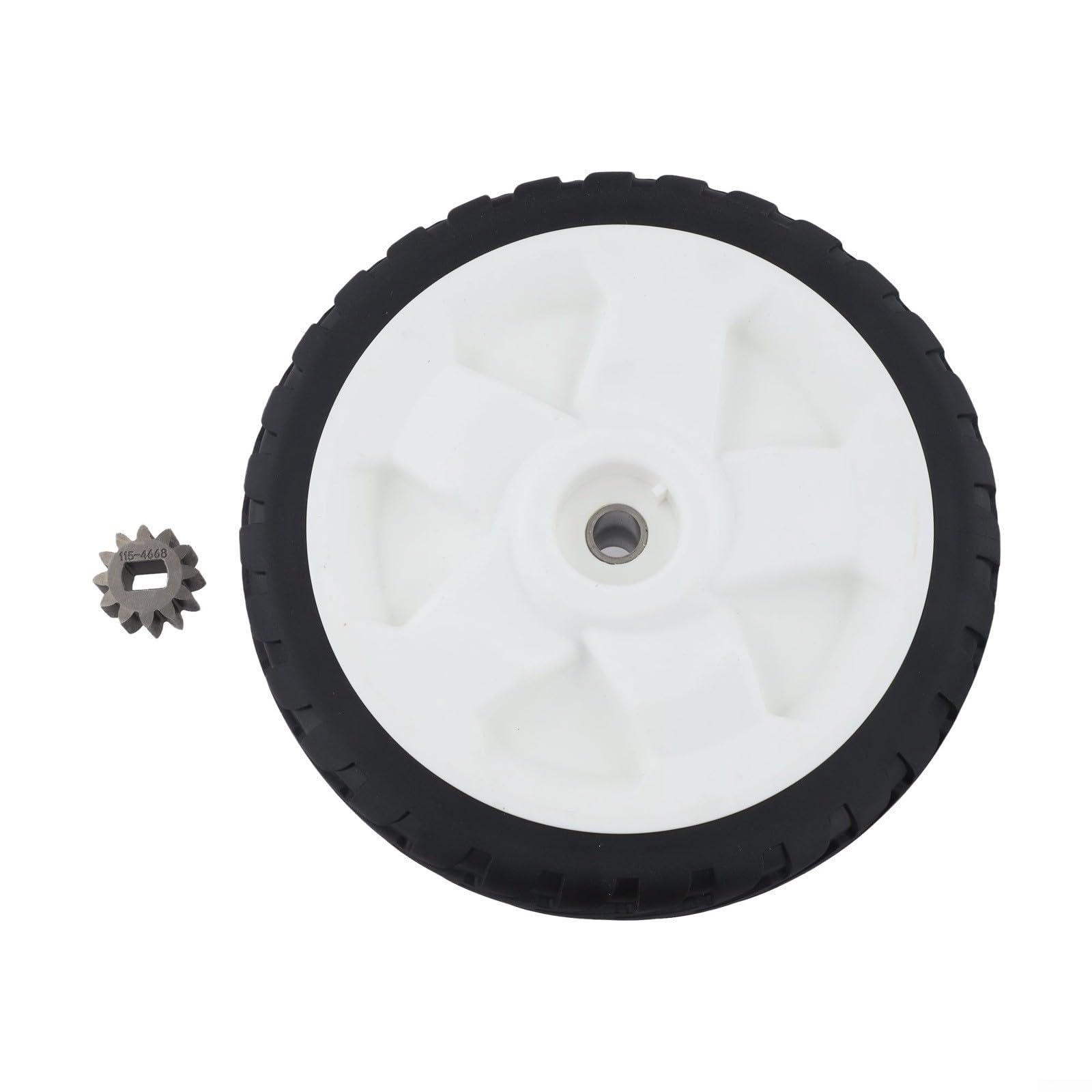 Kompatibel mit Toro Rasenmäher-Rad Ersatz-Set mit Kugellagern und Riemenscheiben für Recycler-Serie, ersetzt OEM-Teile 115-4695 138-3216 115-4668 (1 Stück)