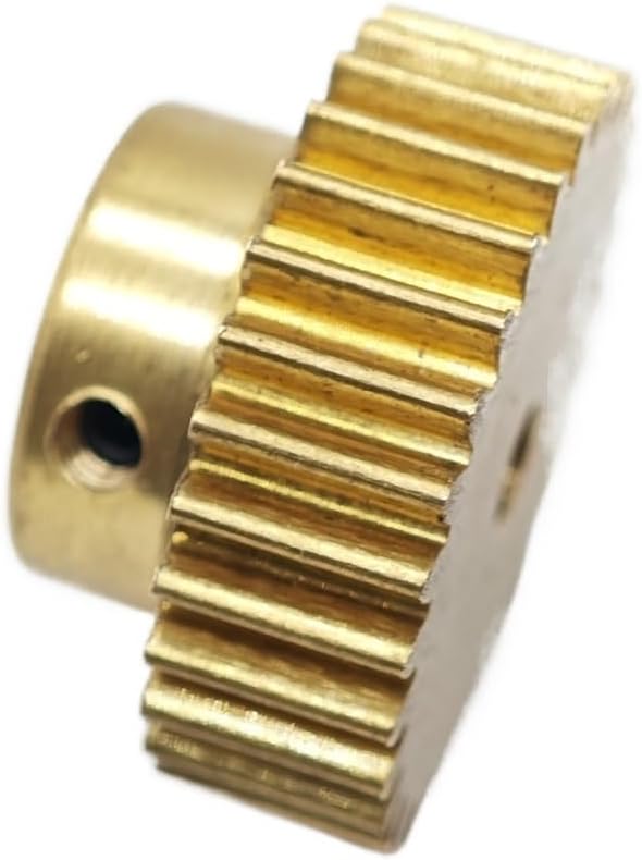 Brass Cylindrical Spur Gear 0.5M 75T Step 38.5mm Dia Straight Teeth Pinion 3-12.7mm Bore(7mm bore)(4mm bore)