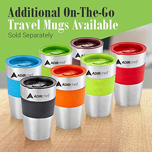 Adirchef Mini Travel Single Serve Coffee Maker & 15 Oz. Travel Mug Coffee Tumbler & Reusable Filter For Home, Office, Camping, Portable Small And Compact For Fathers Day (Black) #TOP7