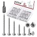 Hilitchi 210 Pcs #6 Stainless Steel Button Head Torx Sheet Metal Screws Silver Security Anti-Theft Tamper Proof Screws Assortment Kit with Screwdriver Bit T15 (#6 x 1/2