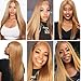 Honey Blonde Bundles #27 Blonde Straight Bundles Human Hair 8 10 12 Inches 100% Unprocessed Brazilian Virgin Hair Honey Blonde Straight 3 Bundles Double Weft Weave Extensions Hair For Women