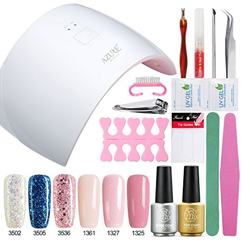 Sexy Mix Soak Off UV LED Gel Nail Polish Starter Kit with LED Nail Dryer Lamp