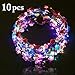Produktbild Joyibay Led Blumenkranz, 10PCS Garland Stirnband Dekorative Leucht Flower Crown Blumenkranz für Frauen Mädchen mit 3 verschiedenen LED-Modi Dekor, Glow Wreath Kopfschmuck für Festival Hochzeitsfeier