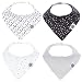 Baby Bandana Bibs by The Good Baby - 4 Pack Baby Bibs - Unisex (Grey)