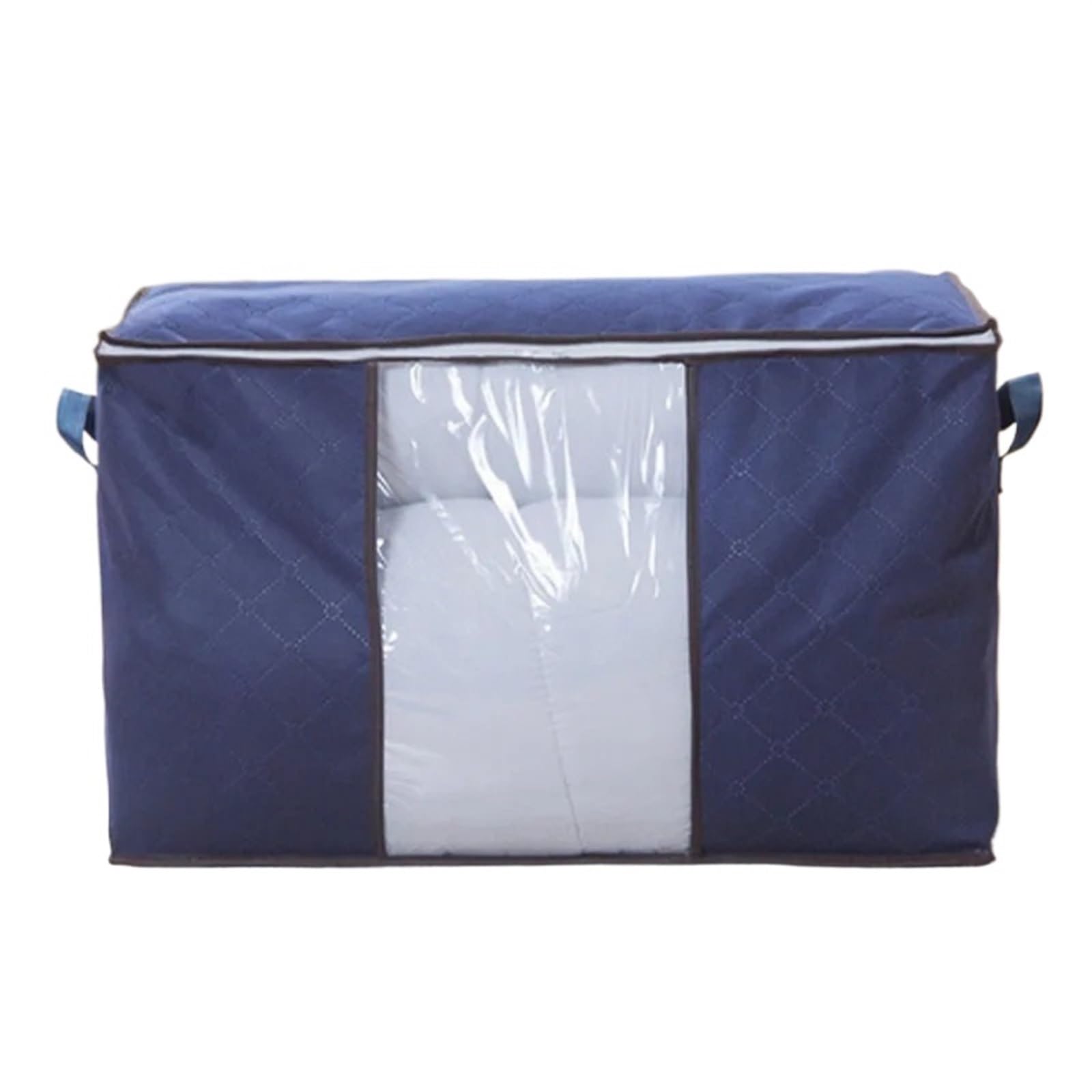 DSFIHJO 3PCS 90L Large Storage Bags Bins Foldable Closet Organizer Storage Containers With Handles Thick Fabric For Clothing Blanket(Dark Blue)