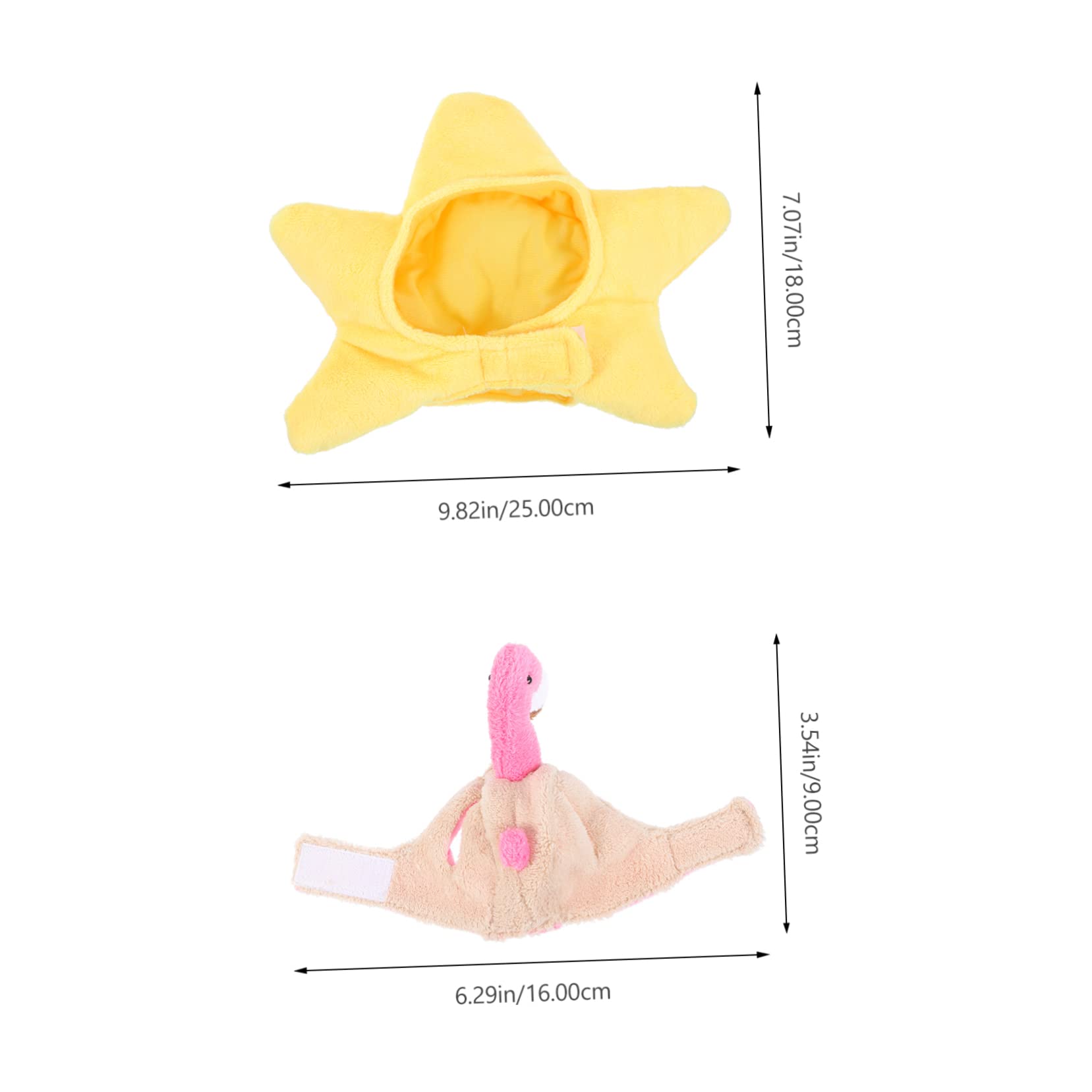 Kisangel 2Pcs Pet Hats Decorative Headdress for Cats Dogs Summer Tropical Design Breathable Comfortable for Parties Photo Props Flamingo Styles