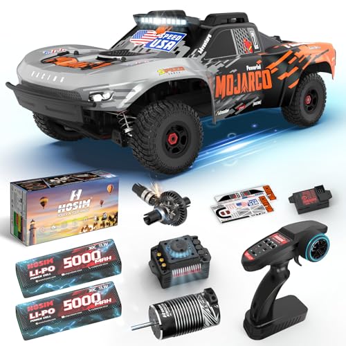 Hosim 6S RTR 1/8 Brushless RC Cars for Adult Fast 60mph, Professional Hobby Short Course RC Truck 4x4 Off Road, Electric High Speed Remote Control Car Waterproof Monster Trucks with 6S Batteries