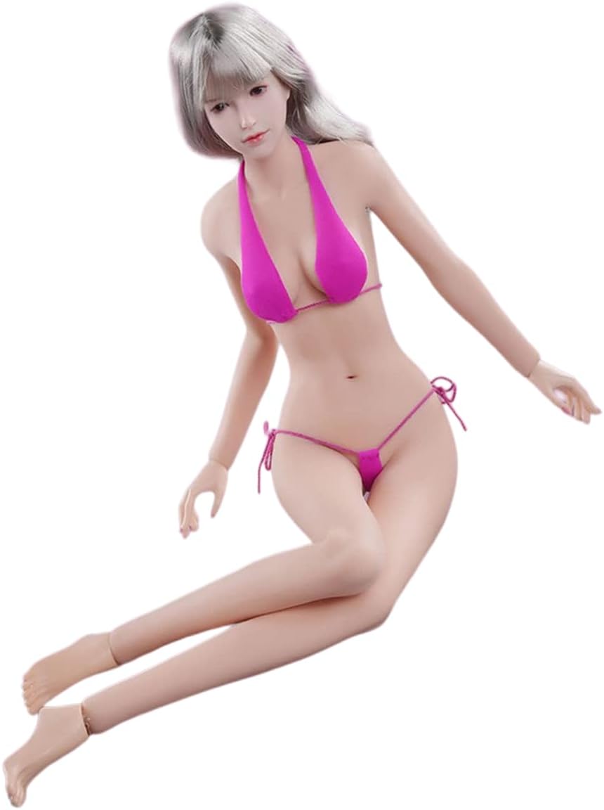 1/6 Scale Female Body, 12inch JIAOUDOLL Young Girl Small Bust Super Flexible Seamless Action Figure Body Doll Collection (JO-Q05B-BS01 New Suntan Skin)