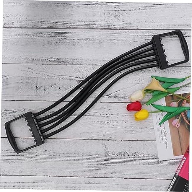 BESPORTBLE Adjustable Chest Expander Spring Steel Resistance Band for Muscle Fitness Training Indoor Gym Equipment Develops Upper Back Arms Lightweight Portable Random Colors