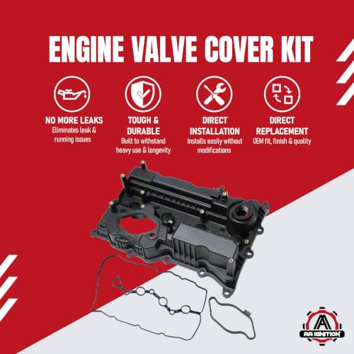 Image of Engine Valve Cover with Valve Cover Gasket by AA Ignition - Compatible with Hyundai and Kia - 2.0L, 2.4L - Santa Fe, Santa Fe Sport, Sonata, Optima, Sorento, Sportage - Replaces 224002GGB0, 263-263