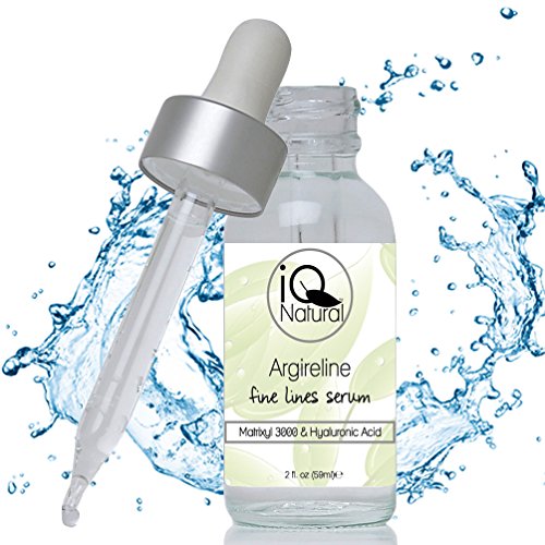 iQ Natural Botox Alternative Wrinkle Reducing Serum for Face Contains Line Erasing Peptides 20% Genuine Liptec Argireline 20% Matrixyl 3000 Sodium Hyaluronate (Hyaluronic Acid) 2 fl oz