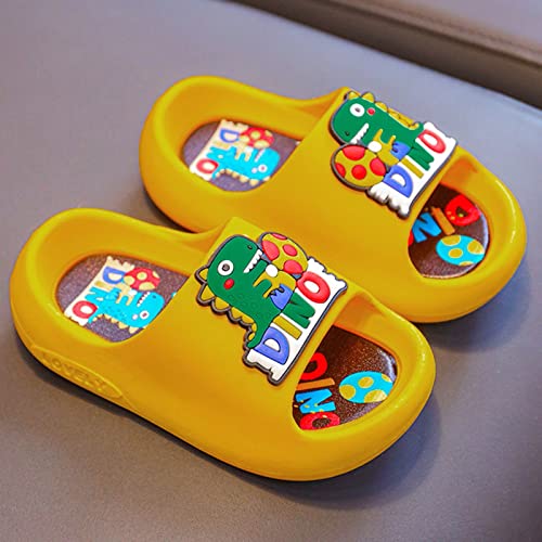 Boys Girls Toddler Slippers Little Kid Cloud Slides Sandals Thick Sole Shoes Shower Bathroom Pool (Yellow, 8.5 Toddler)3