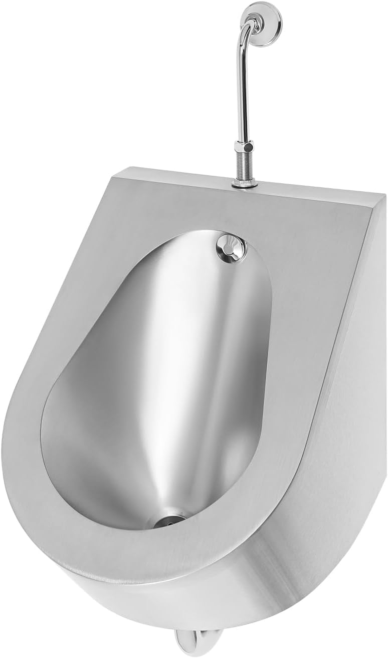 Stainless Steel Urinal for Men Bathroom, Intelligent Sensor Flush Public Toilet Household and Commercial Male Urinal Automatic Sensor Urinal Flusher for Garage KTV Prison Bar