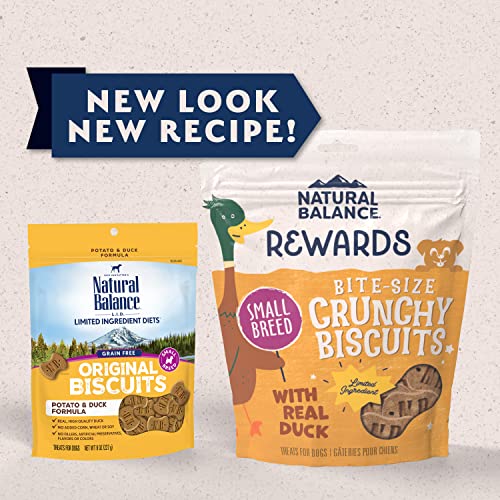 Natural Balance Limited Ingredient Rewards Crunchy Biscuits, Grain-Free Dog Treats For Adult Dogs Of All Breeds, Potato & Duck Recipe, 8 Ounce (Pack Of 1) #TOP1
