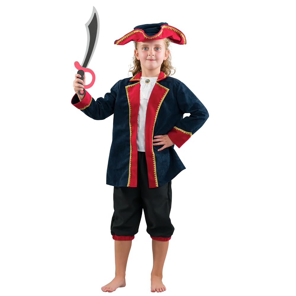 PRETEND TO BEE Piratenkapitän Kostüm für Kinder, erhältlich für Kinder von 3–9 Jahren