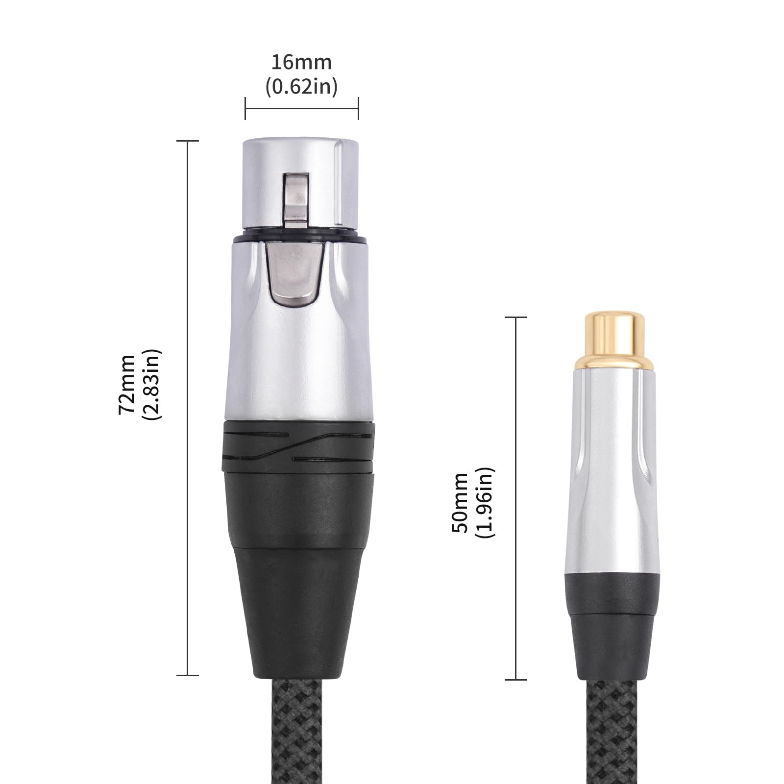 2 sztuki, kabel RCA żeński na 3-pinowy XLR żeński zbalansowany do niezrównoważonego kabla audio; zbalansowany kabel XLR Famle do niezrównoważonego żeńskiego kabla RCA do wzmacniacza mocy,