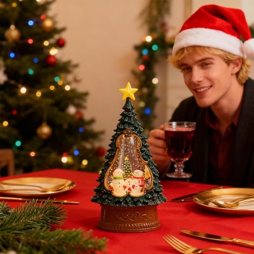 Bola de nieve iluminada para mesa de Navidad en comedores y salas 7