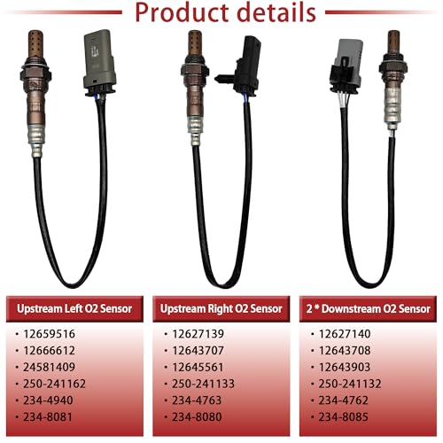 Set de 4 sensores de oxígeno para Chevrolet Tahoe y GMC Yukon 2016-2020 miniatura 2