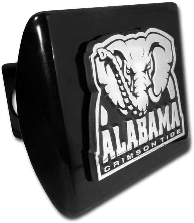Elektroplate Alabama (Crimson Tide) Black Hitch Cover