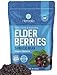 Elderberries, Whole, Dried, Non-irradiated, 1 lb. Promotes Immune Health, Use Elder Berry Fruit for Syrup, Black Tea, Gummy Treats, Bulk Resealable Bag