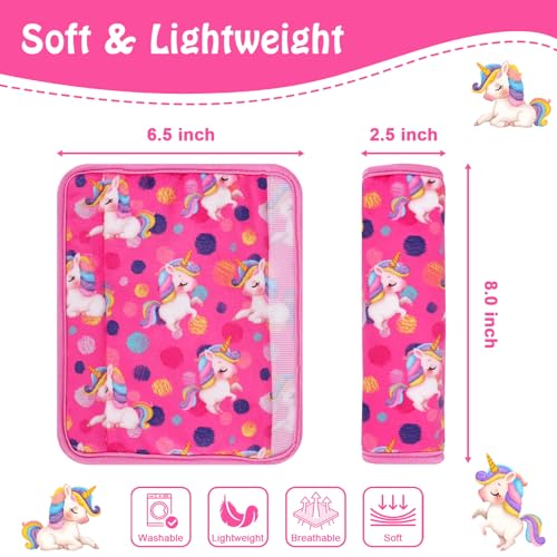 Image of Seat Belt Covers for Kids, 2 Pack Double-Sided Use Shoulder Pads for Kids