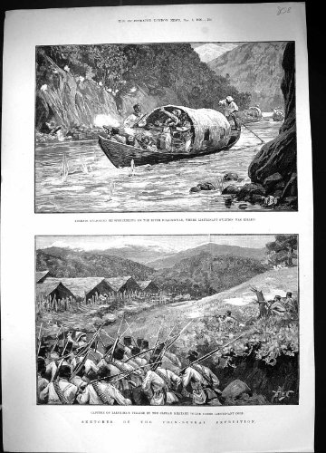 Copie Antique de la Rivière 1890 de Lushais Dhalishwar Swinton Lalshima Chin-Lushai C… Copie Antique de la Rivière 1890 de Lushais Dhalishwar Swinton Lalshima Chin-Lushai C…