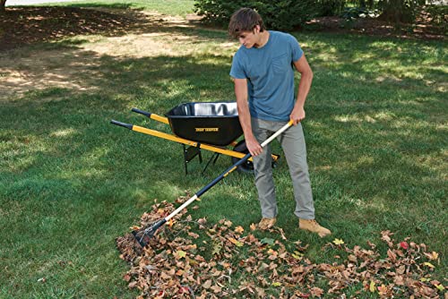 True Temper Steel Tine Leaf Rake with Hardwood/Steel Handle for Lawns, Gardening, and Dethatching, 22 Tines, Black by TRUE TEMPER - Image 5