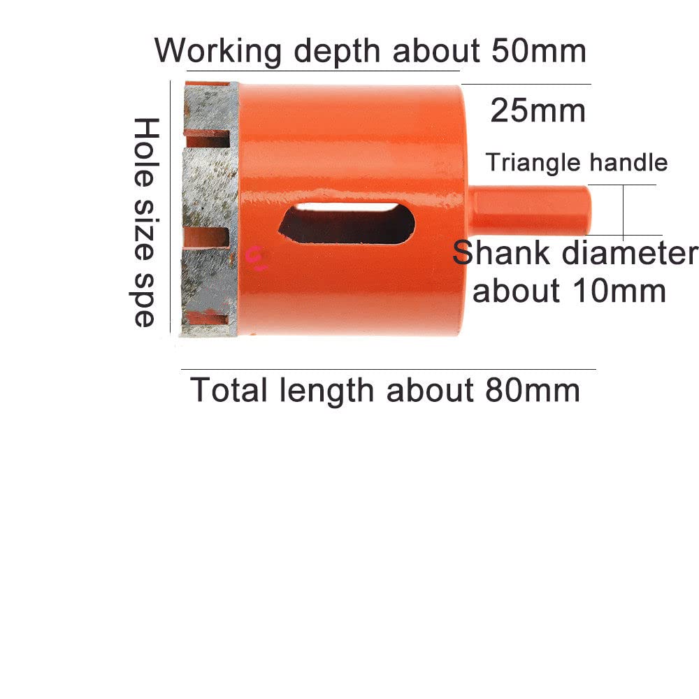 1PC Orange 6-100mm 8mm Ouvreur De Marbre Diamant Noyau Trou Scie Foret Pour Marbre Granit Brique Tuile Céramique Béton Forage, 40mm