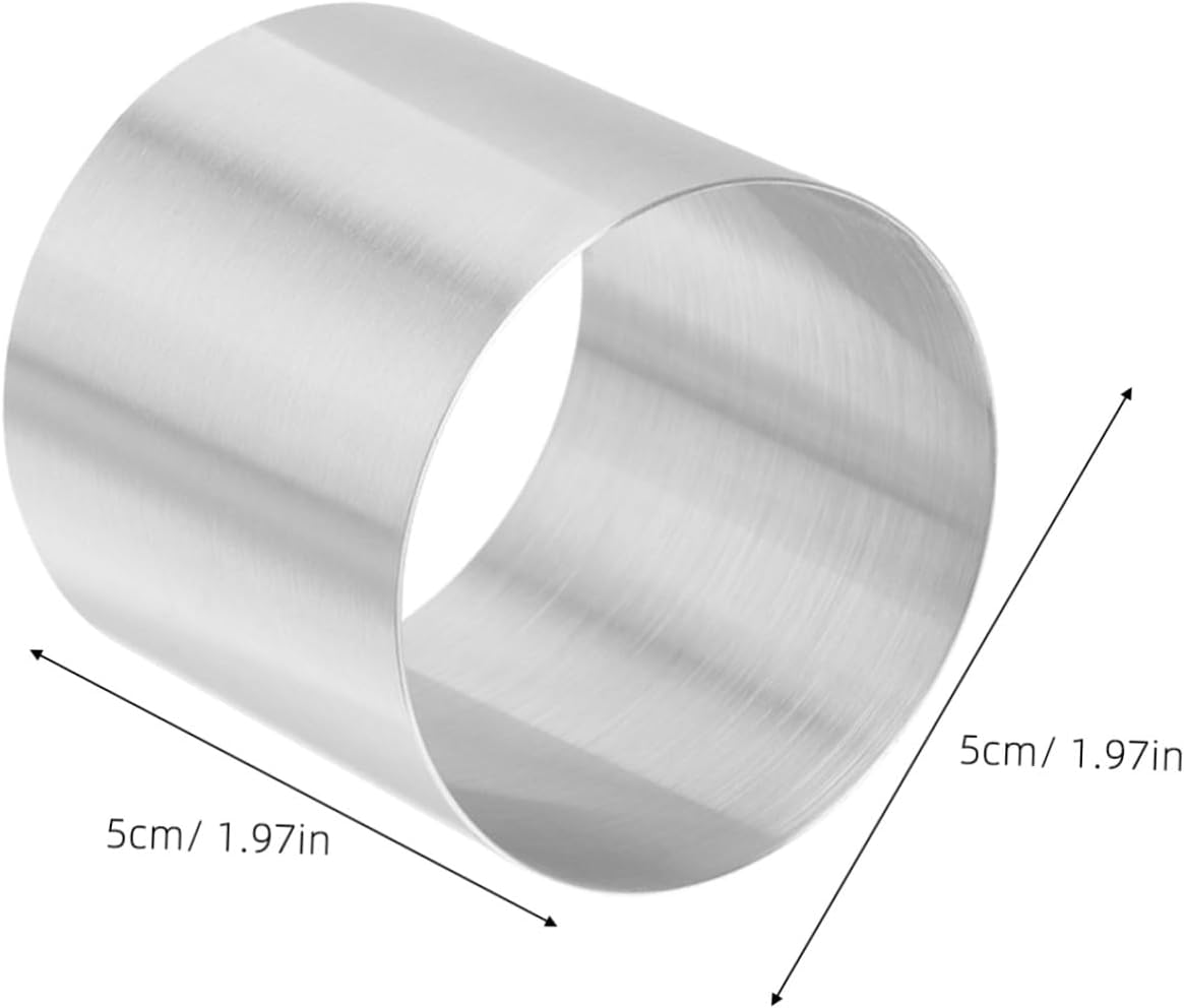 12 Pcs Stainless Steel Mousse Rings 5x5x5cm round Cake Baking Molds DIY Pastry Making Tools for Home Baking and Dessert Preparation