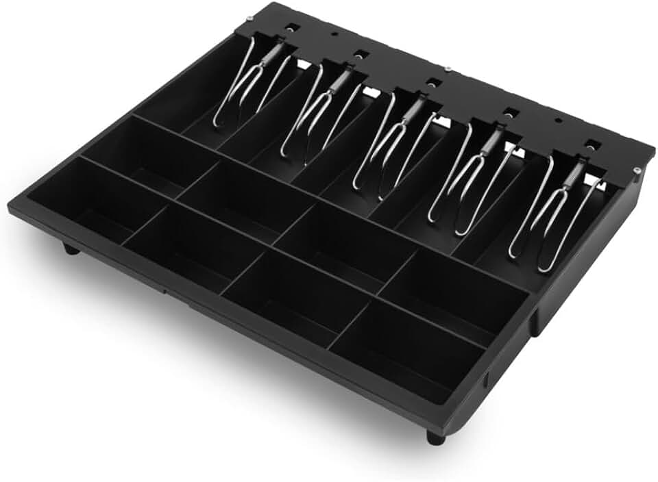 Caixa Registradora Gaveta para Dinheiro com 14 Divisórias Manual, Caixa de Guardar Dinheiro