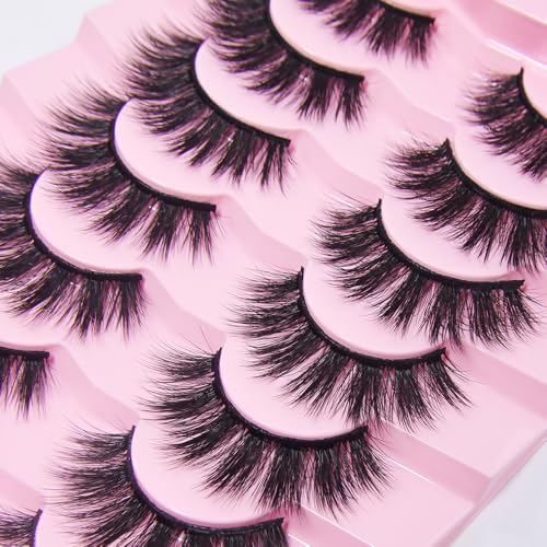 False Eyelashes 7 Pairs 3D Strip Faux Mink Eyelash Natural Lashes Fluffy Wispy Cat Fox-BN02 — view 5