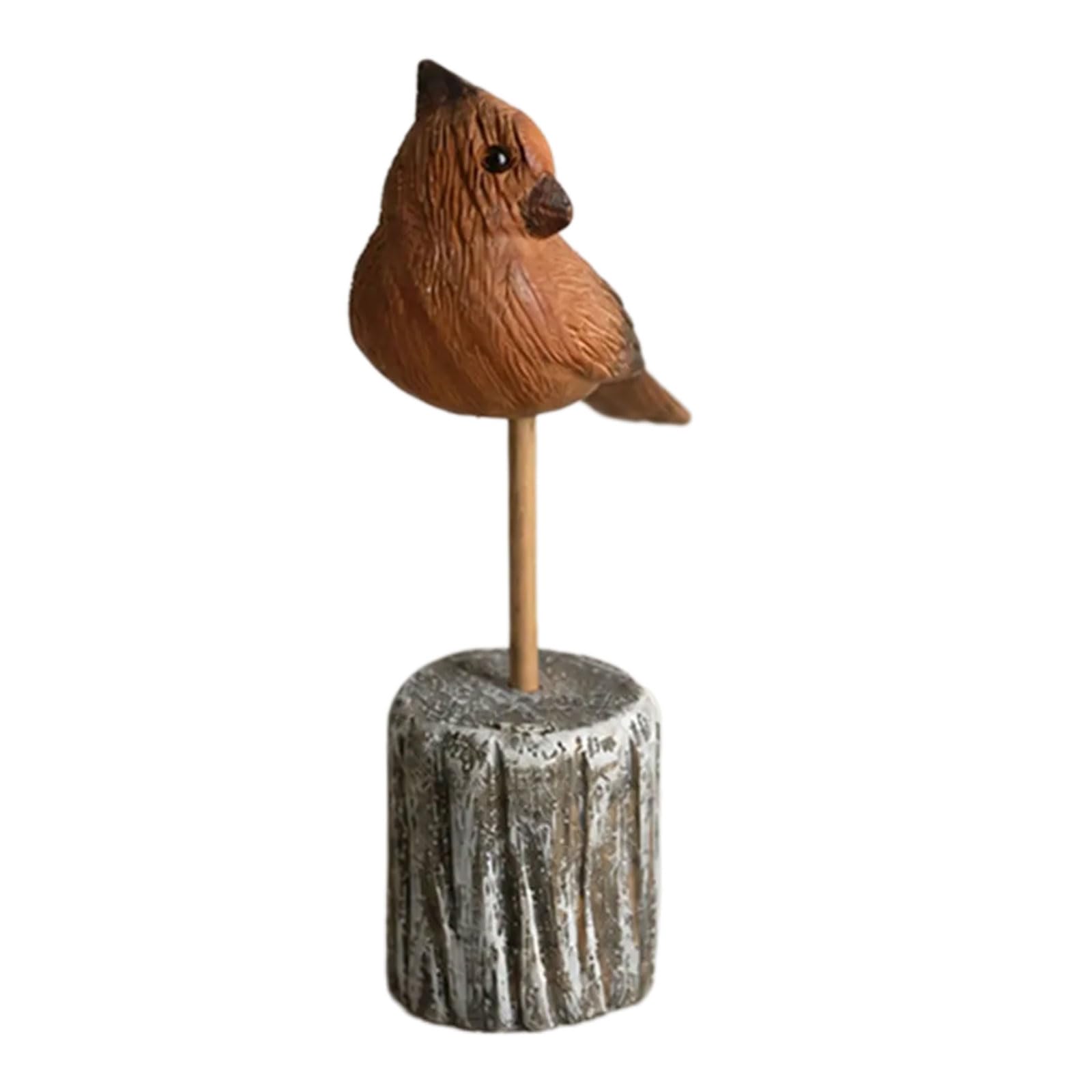 alloneslife Coastal Theme Wooden Bird Figurine Elegant Mediterranean Styles Miniature Bird Statue Collectible Ornament for Home Decors Decorative Wooden Present
