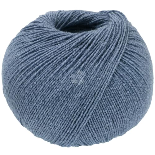 LANA GROSSA Meilenweit Cotton Bamboo | 4-fädiger Bambus Klassiker, waschmaschinenfest | Handstrickgarn aus 40% Baumwolle, 25% Schurwolle, Viskose | 100g Wolle zum Stricken & Häkeln | 420m Garn FB34