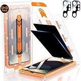 MRGLAS 2+2 Packs for Samsung Galaxy S25 Ultra Privacy Screen Protector 6.9'' with Camera Lens Protector [Auto-Dust Removal] 9H Tempered Glass [10X Military Protection], Anti Spy Film, Zero-Bubble
