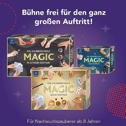 Kosmos 657505 Magic Zauber-Truhe, 20 magische Tricks mit Zaubergeld und Münzen, Zaubern Lernen im Handumdrehen, Kompaktes Format, Mitbringspiel, Zaubern für Kinder ab 8 Jahren