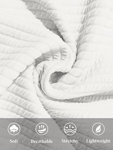 Beotyshow Men's Ribbed Knit T Shirts Short Sleeve Crew Neck Slim Fit Stretchy Muscle Shirts Basic Solid Tee Tops