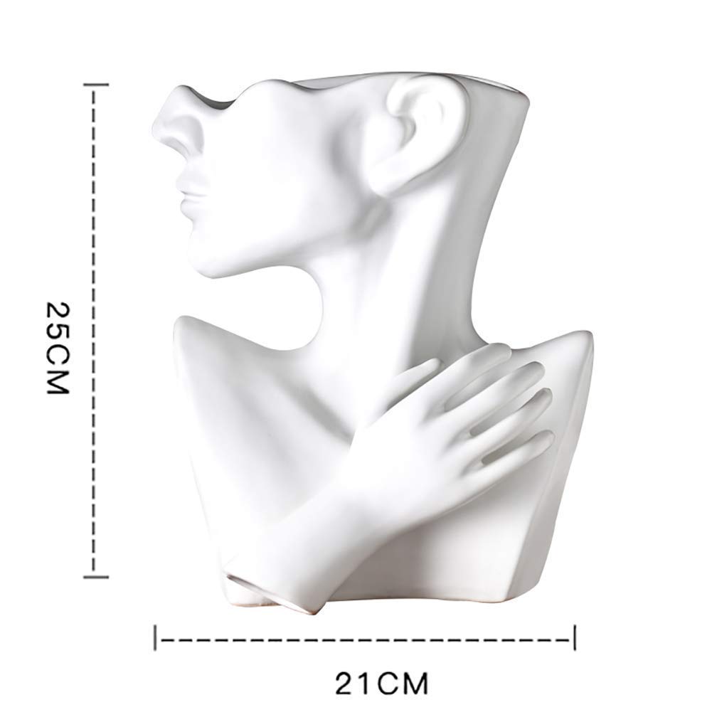 Fioriera per Interni ed Esterni con Statua, vasi in Ceramica con Testa di Busto, Decorazioni per la casa, vasi per Fiori, sculture, Bonsai, Arte B