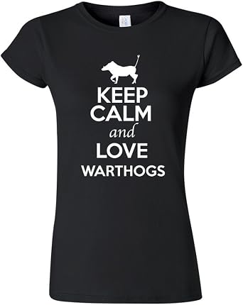 Junior Keep Calm and Love Warthogs Animal Lover Humor T-Shirt Tee