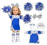 ARTST Cheer Uniform Doll Outfit-18 inch Doll Clothes & Accessories Set-Clothing Pom...