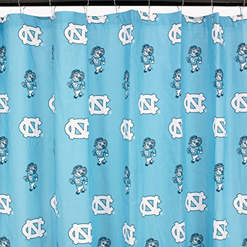College Covers Everything Comfy North Carolina Tar Heels Bright And Colorful Shower Curtain Cover 70" X 72" #TOP14