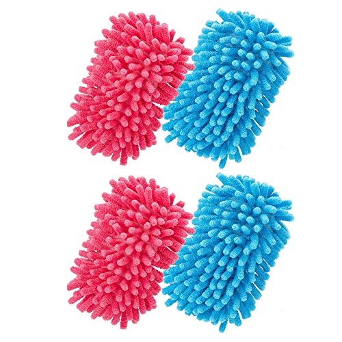 4 PCS Dry Erase Eraser Washable Microfiber Shag Dry Erase Board Eraser Whiteboard Eraser for Dry Erase Markers, Chalk, School, Home and Office